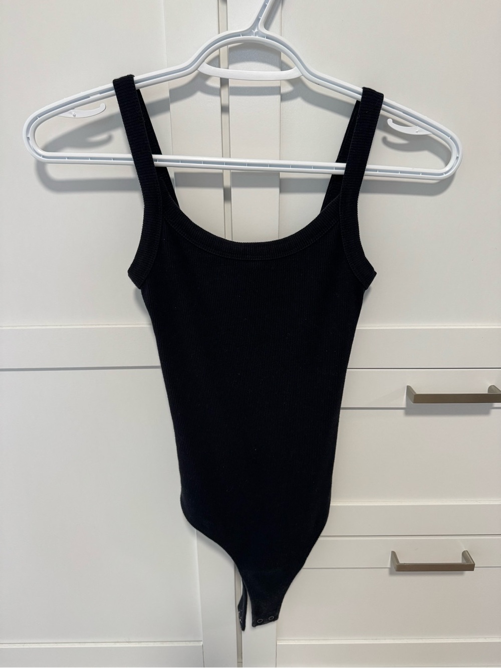 Abercrombie & Fitch Black Ribbed Tank Bodysuit